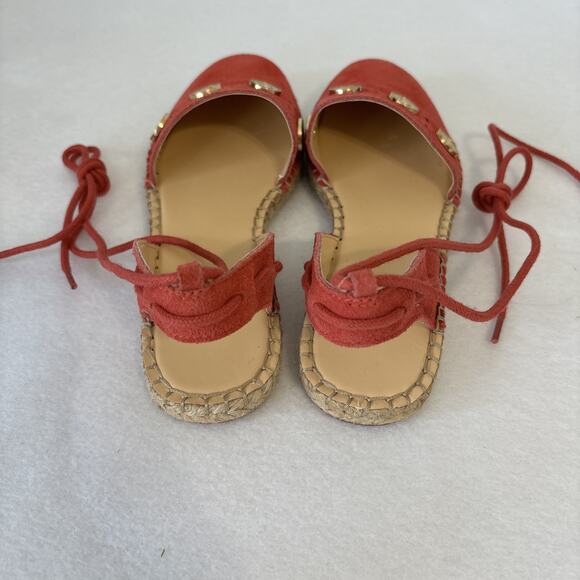 C Wonder Slingback Michaela Coral Suede Coin Detail Espadrilles NEW Size 6.5 - Picture 4 of 5